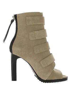DKNY Женские бежевые замшевые ботинки на каблуке с крючками и петлями Blake Toe, размер 6,5 м