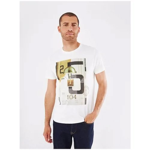 Футболка мужская MEXX; цвет Off White; р. S
