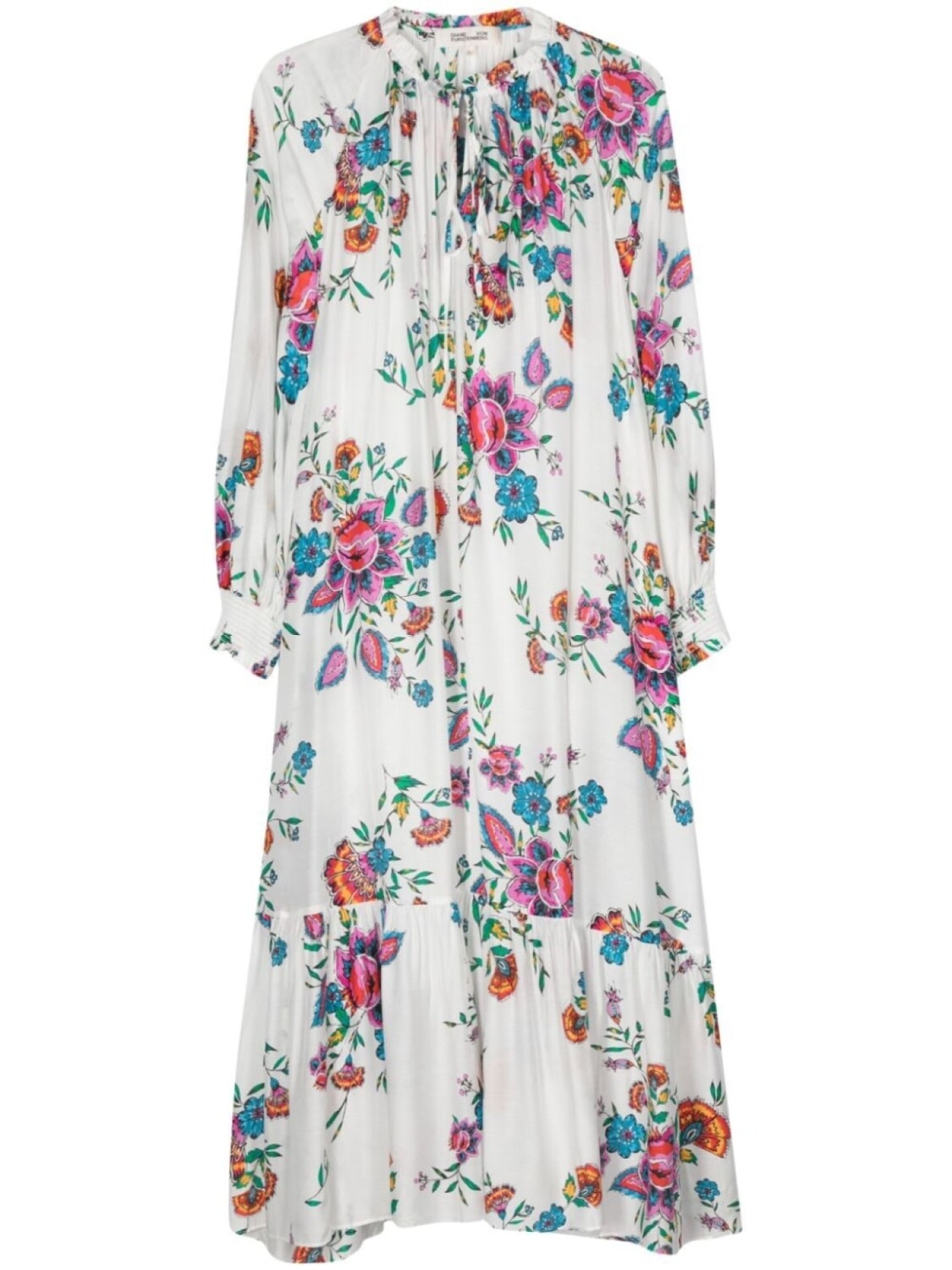 Diane Von Furstenberg платье Fortina с принтом Floral Bouquet, белый