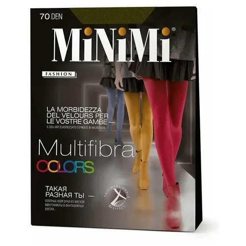 Колготки  MiNiMi Multifibra Colors, 70 den, размер 5, зеленый, хаки