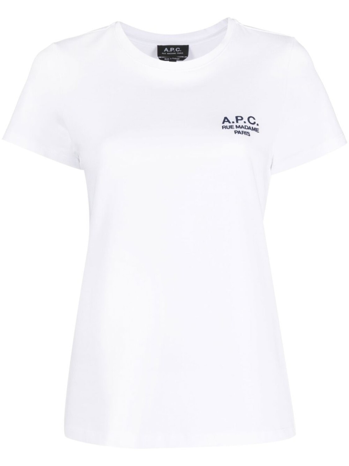 A.P.C. футболка с вышитым логотипом, белый