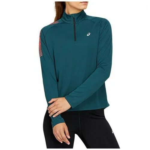 Беговой лонгслив ASICS, силуэт полуприлегающий, размер L, синий