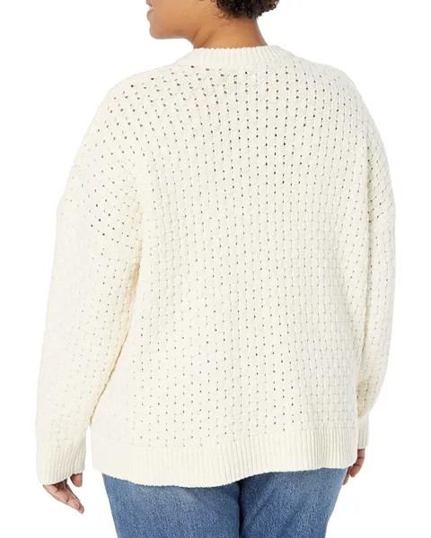 Свитер Madewell Plus Basket Weave Bali Pullover, цвет Antique Cream