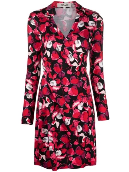 Diane Von Furstenberg платье Jeanne с цветочным принтом, черный