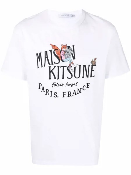 Maison Kitsuné футболка Royal News с логотипом