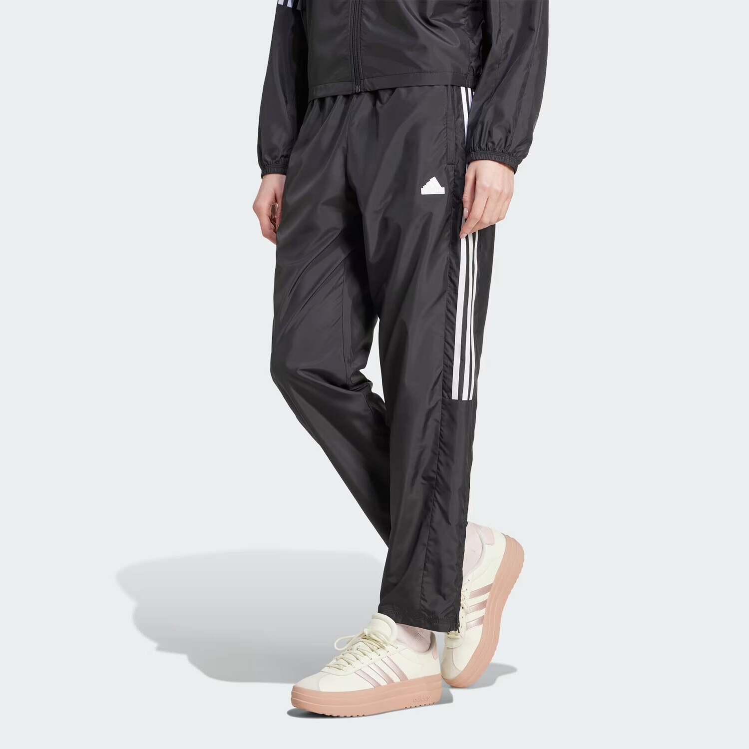 Летние тканые брюки с тремя полосками Tiro Cut Adidas, цвет Black/White