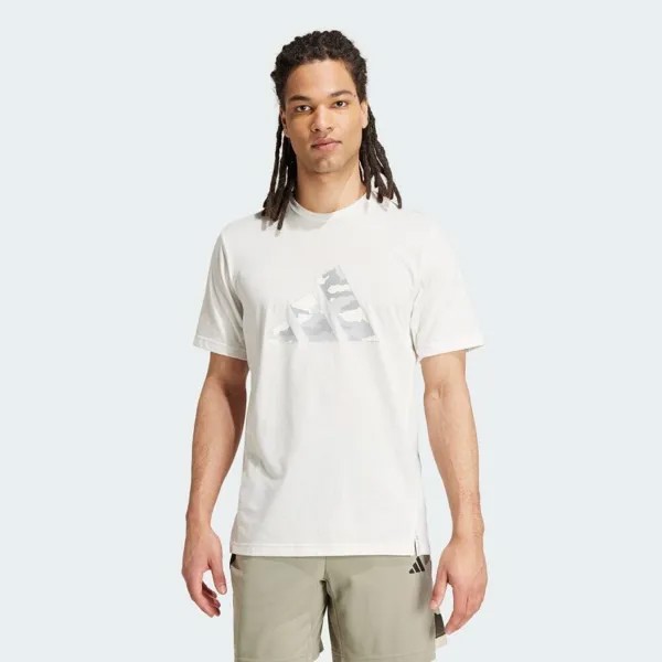 Футболка Adidas Train Essentials Camo Graphic Logo Short Sleeve T-Shirt, цвет Chalk White