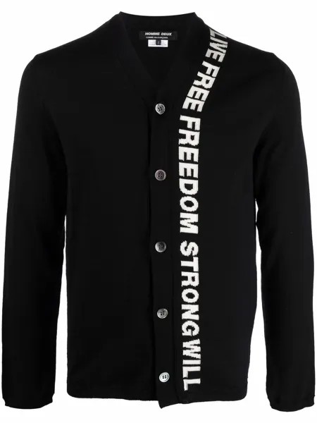 Comme Des Garçons Homme Deux кардиган с надписью