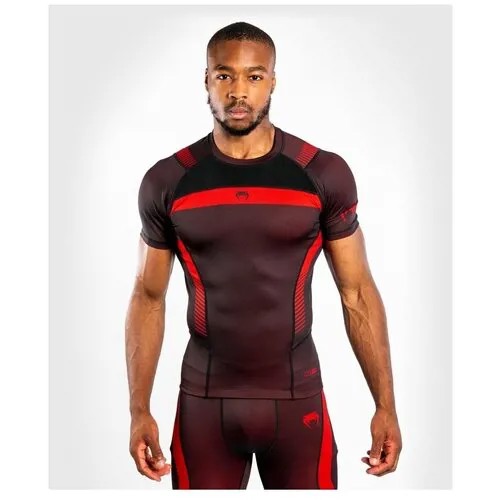 Рашгард Venum No Gi 3.0 - короткий рукав - черный/красный - Venum - Красный - 54-2XL