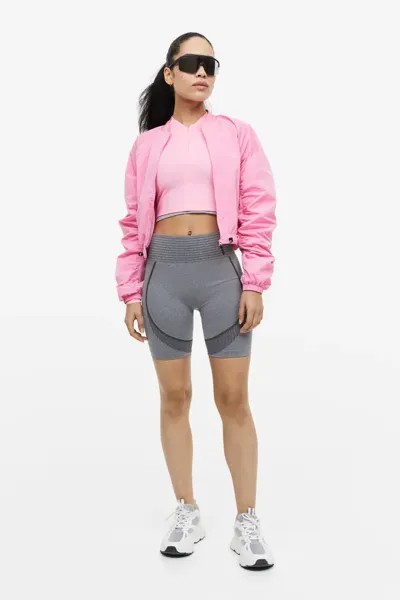 Бесшовные моделирующие спортивные шорты от drymove  H&M, серый