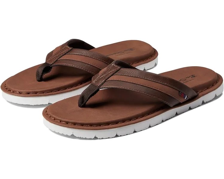 Сандалии Ben Sherman Newport Flip-Flop, цвет Brown/White