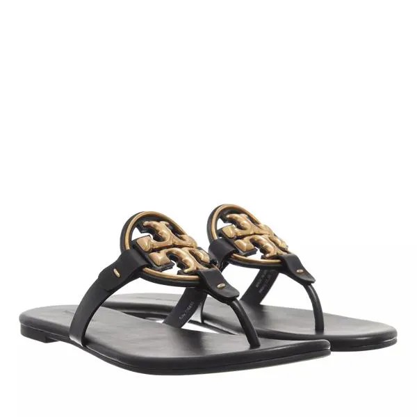 Сандалии metal miller soft perfect black Tory Burch, черный