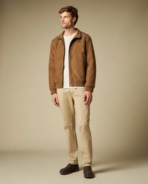 Мужская замшевая куртка J. HART & BROS., коричневый