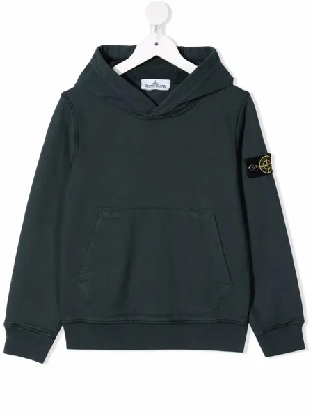 Stone Island Junior худи с нашивкой-логотипом