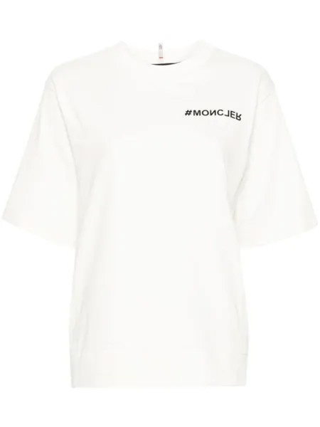Moncler Grenoble футболка с тисненым логотипом, белый