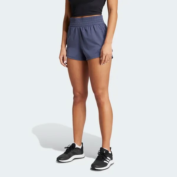 Тканые шорты с высокой посадкой с 3 полосками Pacer Training Adidas, цвет Shadow Navy/Shadow Navy