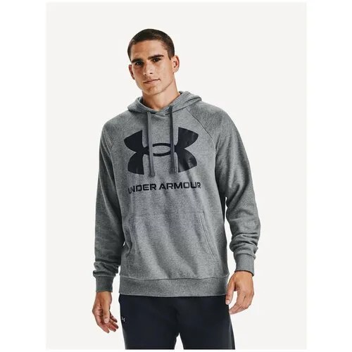 Худи UNDER ARMOUR Rival Fleece Big Logo HD 1357093-787 мужская, цвет голубой, размер XXL