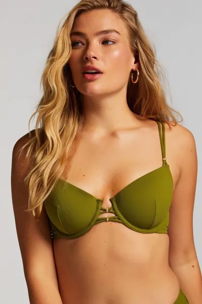 Зелёный боди-топ бикини holbox Hunkemoller, зеленый