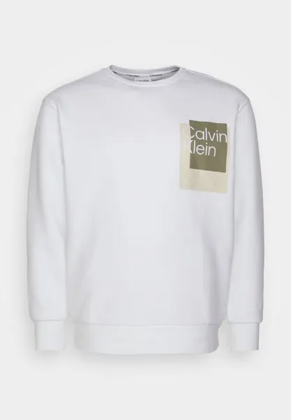 Толстовка Calvin Klein OVERLAY BOX LOGO, цвет bright white