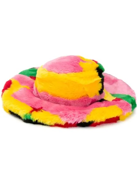 Kirin шляпа в стиле колор-блок из искусственного меха