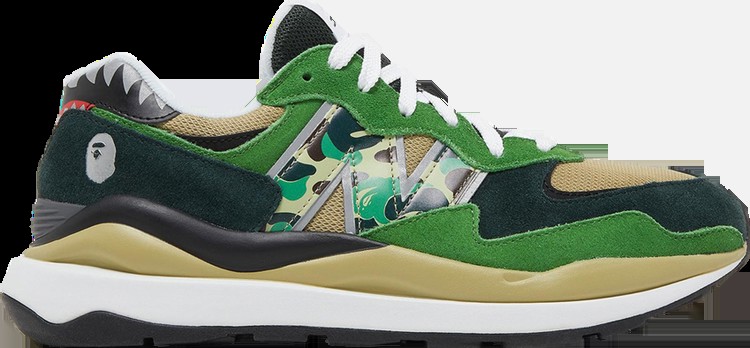 Кроссовки BAPE x 57/40 Green, зеленый