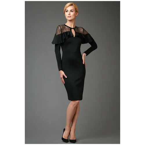 Платье Арт-Деко, размер 42, черный