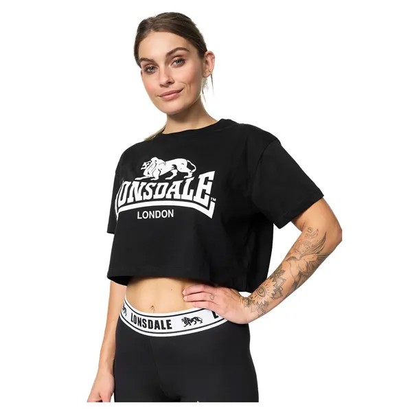 Футболка Lonsdale Gutch Common Cropped, черный