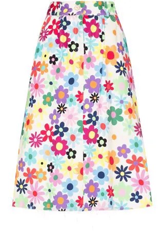 Mira Mikati юбка А-силуэта с цветочным узором