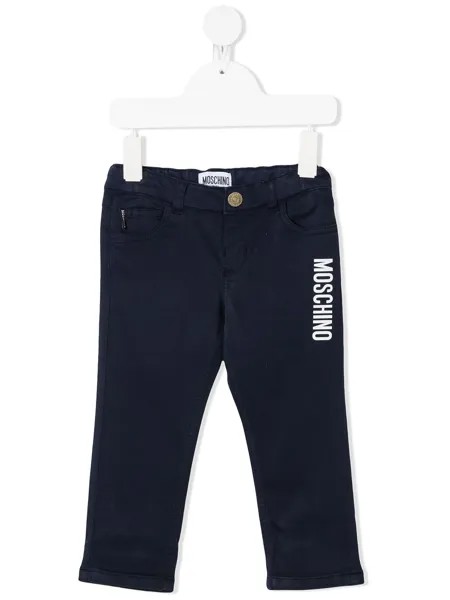 Moschino Kids джинсы с логотипом