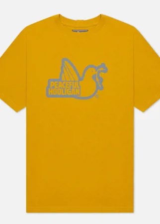Мужская футболка Peaceful Hooligan Outline Dove, цвет жёлтый, размер XXL