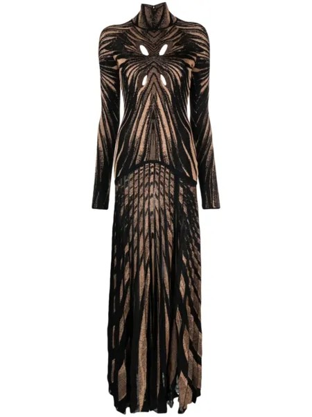 Roberto Cavalli длинное платье с вырезом