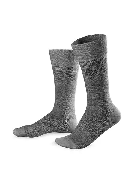 Носки из хлопковой смеси Birdseye до середины икры Marcoliani, цвет flannel grey