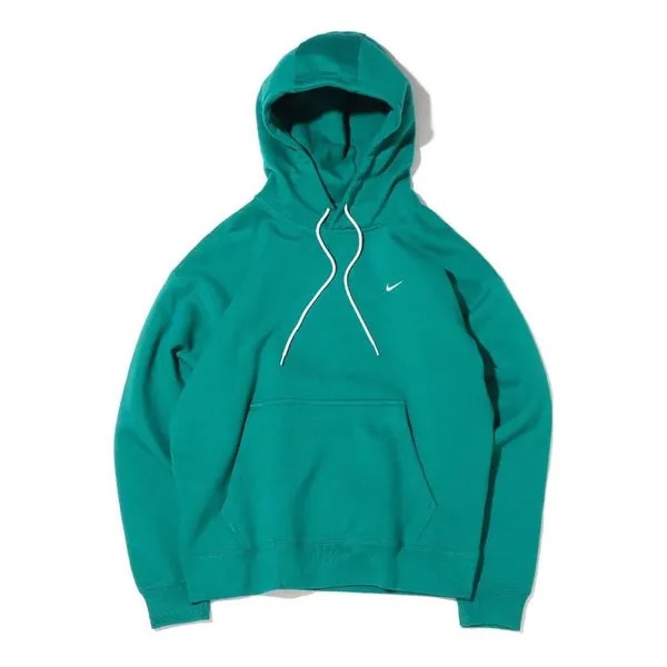 Толстовка Men's Nike Logo Embroidered Solid Color Fleece Lined Casual Pullover Green, мультиколор