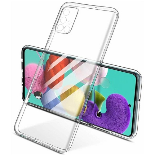 Прозрачный силиконовый чехол с защитой камеры для Samsung Galaxy M51 / Тонкий противоударный чехол накладка на телефон Самсунг Галакси М51