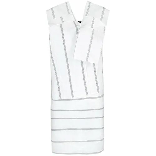 Блуза  Ter et Bantine, нарядный стиль, открытая спина, в полоску, размер 40, белый