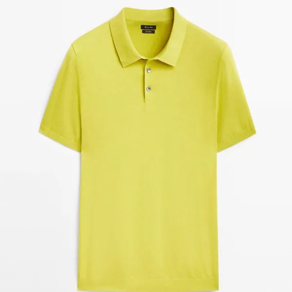 Футболка-поло Massimo Dutti, светло-зеленый
