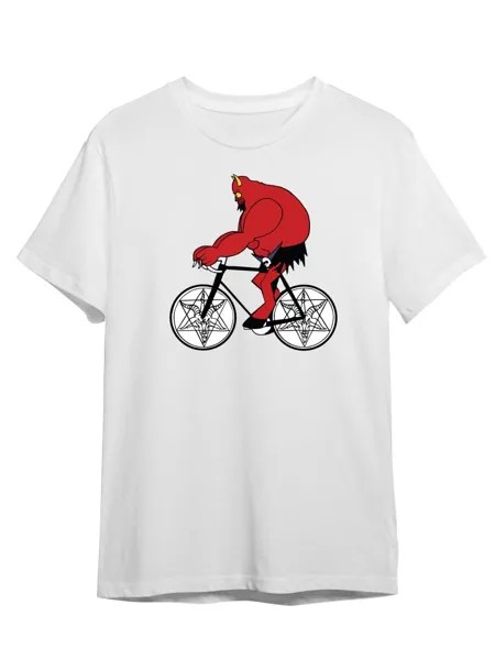 Футболка унисекс Каждому Своё Велосипед/Bike/Сатана SPVL5 белая XS