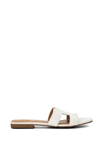 Кожаные сандалии Loopey Dune London, белый