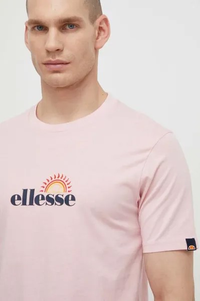 Хлопковая футболка Trea T-Shirt Ellesse, розовый