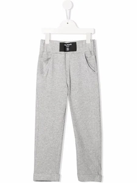 Balmain Kids спортивные брюки с нашивкой-логотипом