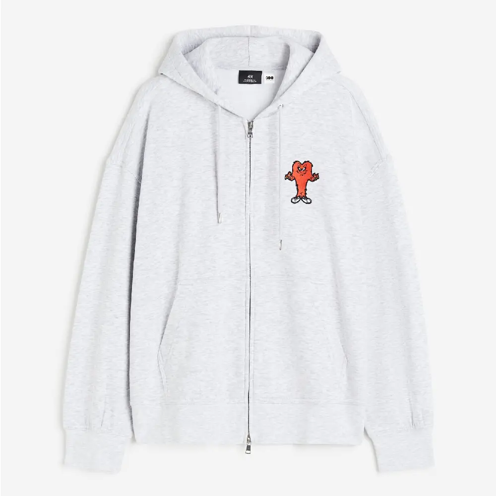 Толстовка H&M Oversized Fit Looney Tune, серый