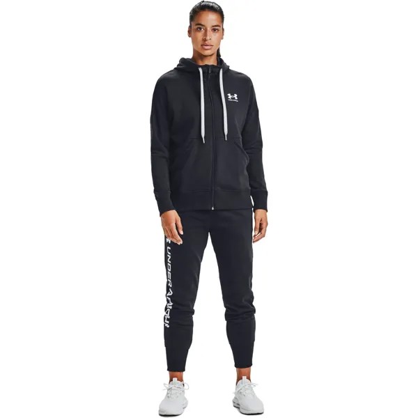 Толстовка женская Under Armour Rival Fleece FZ Hoodie черная L