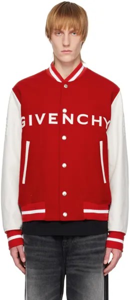 Красно-белый университетский бомбер Givenchy