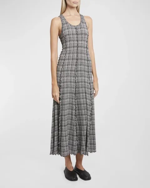 Платье миди из джерси с рисунком Matilda Proenza Schouler White Label, цвет Blackoff White