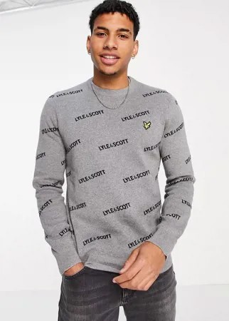 Серый джемпер с логотипом Lyle & Scott