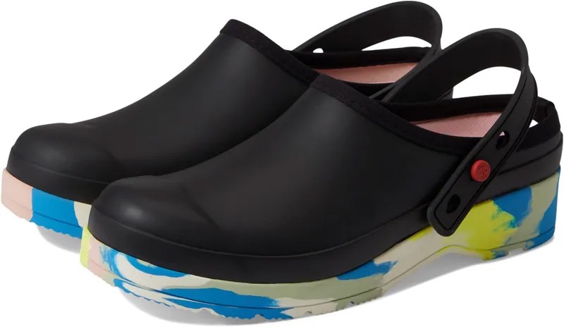 Сабо Play Colur Splash Sole Strap Clog Hunter, цвет Black/Faded Rose/Muffled Green/Poolhouse Blue/Shaded White