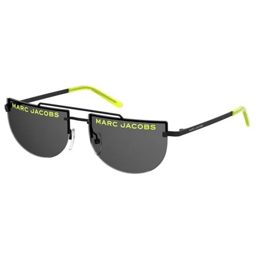 Солнцезащитные очки MARC JACOBS, прямоугольные, оправа: металл, для женщин, желтый