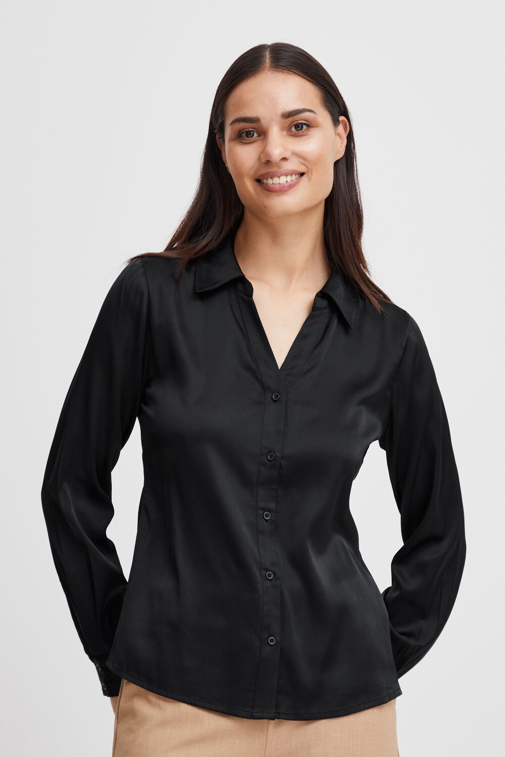 Блуза b.young Langarm BYHENCE SHIRT, черный