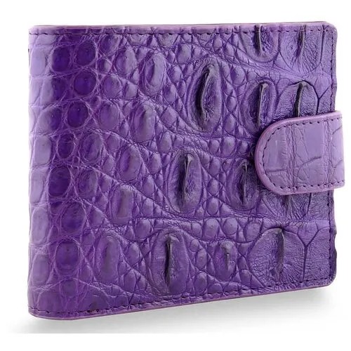 Кошелек Exotic Leather, фактура под рептилию, фиолетовый