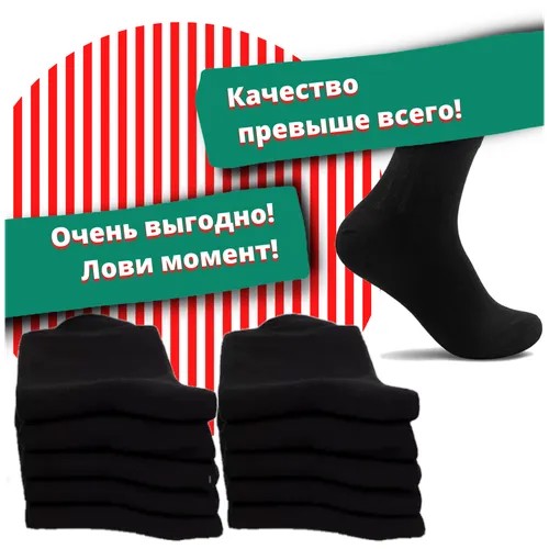 Носки Белорусские, 10 пар, размер 29(43-44), черный
